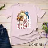 Mens All Merican Uncle 4th of July Day Eagle USA Flag American T-Shirt