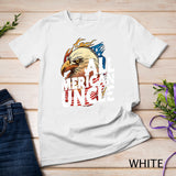 Mens All Merican Uncle 4th of July Day Eagle USA Flag American T-Shirt