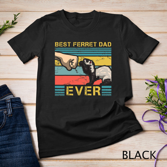 Mens Best Ferret Dad Ever Fathers Day Animal Fatherhood T-Shirt