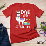 Mens Dad Of The Birthday Llama Birthday Boy Girl Outfit Family T-Shirt