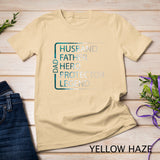 Mens Husband Father Hero Protector Legend Father Day Dad T-Shirt