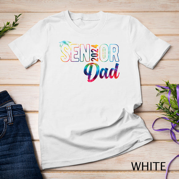 Mens Tie Dye Proud Senior Dad 2024 Senior 2024 Dad Class Of 2024 Father T-Shirt
