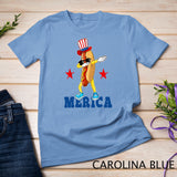 Merica Funny Dabbing Hot Dog 4th Of July Party Patriotic Kid T-Shirt