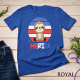 Merica Funny Sloths 4th Of July American Flag Fault T-Shirt