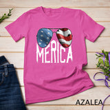 Merica Sunglasses 4th of July Boys Girls Men Women USA Flag T-Shirt