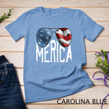 Merica Sunglasses 4th of July Boys Girls Men Women USA Flag T-Shirt