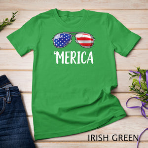 Merica Sunglasses 4th of July T shirt Kids Boys Girls Men US T-Shirt