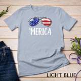 Merica Sunglasses 4th of July T shirt Kids Boys Girls Men US T-Shirt