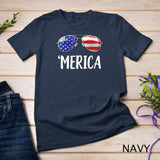 Merica Sunglasses 4th of July T shirt Kids Boys Girls Men US T-Shirt