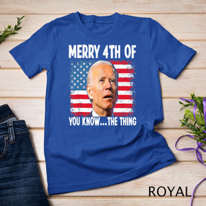 Merry 4th Of You Know...The Thing Happy 4th Of July Memorial Tank Top T-Shirt