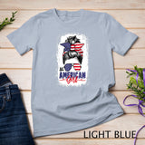 Messy Bun Patriotic shirt - All American Girl 4th Of July T-Shirt