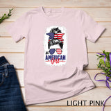 Messy Bun Patriotic shirt - All American Girl 4th Of July T-Shirt