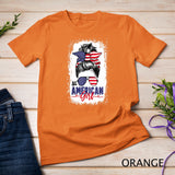 Messy Bun Patriotic shirt - All American Girl 4th Of July T-Shirt