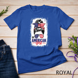 Messy Bun Patriotic shirt - All American Girl 4th Of July T-Shirt