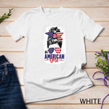 Messy Bun Patriotic shirt - All American Girl 4th Of July T-Shirt