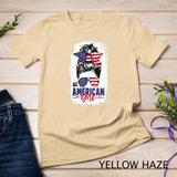 Messy Bun Patriotic shirt - All American Girl 4th Of July T-Shirt