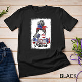 Messy Bun Patriotic shirt - All American Mama 4th Of July T-Shirt