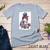 Messy Bun Patriotic shirt - All American Mama 4th Of July T-Shirt