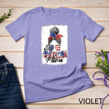 Messy Bun Patriotic shirt - All American Mama 4th Of July T-Shirt