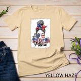 Messy Bun Patriotic shirt - All American Mama 4th Of July T-Shirt