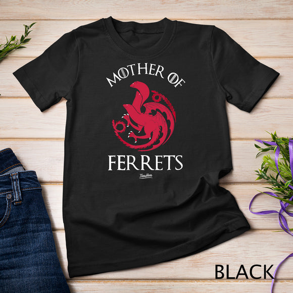 Mother Of Ferrets Graphic Ferret Face Funny Ferret Mom Shirt