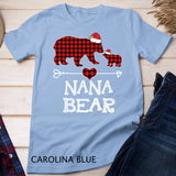 Nana Bear Shirt Red Buffalo Plaid Nana Bear Pajama Long Sleeve T-Shirt