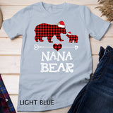 Nana Bear Shirt Red Buffalo Plaid Nana Bear Pajama Long Sleeve T-Shirt