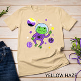 Nonbinary Pride Frog In Space Nonbinary T-Shirt