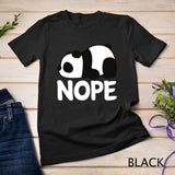 Nope Not Today Lazy Panda Funny Animal Womens Girls Gift T-Shirt