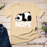 Nope Not Today Lazy Panda Funny Animal Womens Girls Gift T-Shirt