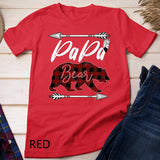 PAPA BEAR Buffalo Plaid Flannel Father's Day Christmas Gift Long Sleeve T-Shirt