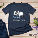 Panda The Struggle Is Real Weightlifting Fitness Gym Funny Tank Top T-Shirt