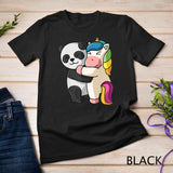 Panda and Unicorn Cute Animal Lover Hugging Women Girls T-Shirt