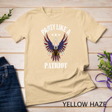 Party Like a Patriot Bald Eagle USA Flag Funny 4th of July T-Shirt