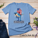 Patriotic Dinosaur with USA Flag 4th of July AmeriSaurus Rex T-Shirt