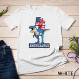 Patriotic Dinosaur with USA Flag 4th of July AmeriSaurus Rex T-Shirt