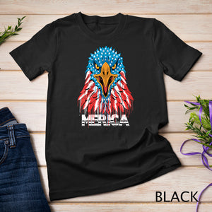 Patriotic Eagle T-Shirt 4th of July USA American Flag Tshirt