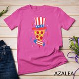 Pizza US Flag Hat Firecracker 4th Of July Food Patriotic T-Shirt