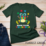 Puzzle Frog Dare To Be Yourself Autism Aware Men Women Kids T-Shirt