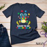 Puzzle Frog Dare To Be Yourself Autism Aware Men Women Kids T-Shirt