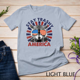 Raccoon Stay Trashy Patriotic Panda America 4th Of July T-Shirt