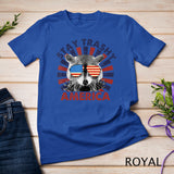 Raccoon Stay Trashy Patriotic Panda America 4th Of July T-Shirt