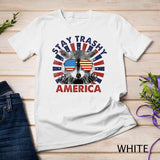 Raccoon Stay Trashy Patriotic Panda America 4th Of July T-Shirt