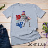 Red White and Rawr USA Patriotic 4th Of July Dinosaur T-Shirt