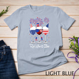 Red Wine & Blue 4th of July wine Red White Blue Wine Glasses T-Shirt