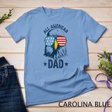 Retro All American Dad 4th of July Shirt Daddy Eagle USA T-Shirt