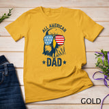 Retro All American Dad 4th of July Shirt Daddy Eagle USA T-Shirt