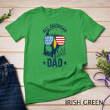 Retro All American Dad 4th of July Shirt Daddy Eagle USA T-Shirt