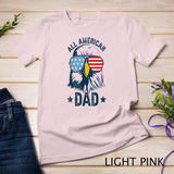 Retro All American Dad 4th of July Shirt Daddy Eagle USA T-Shirt