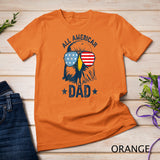 Retro All American Dad 4th of July Shirt Daddy Eagle USA T-Shirt